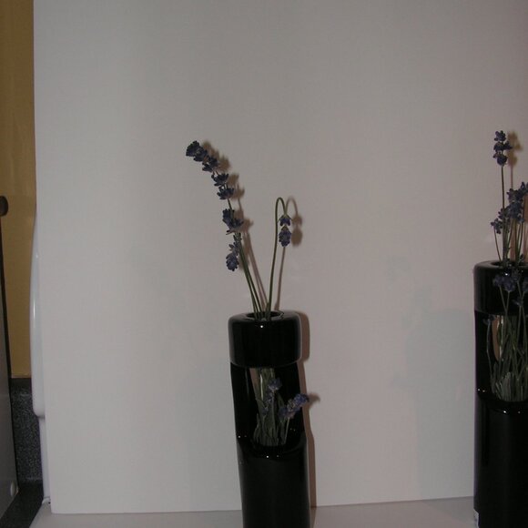 Mikasa Truck Bloom Set of 3 Vases Black Ceramic - Picture 13 of 16